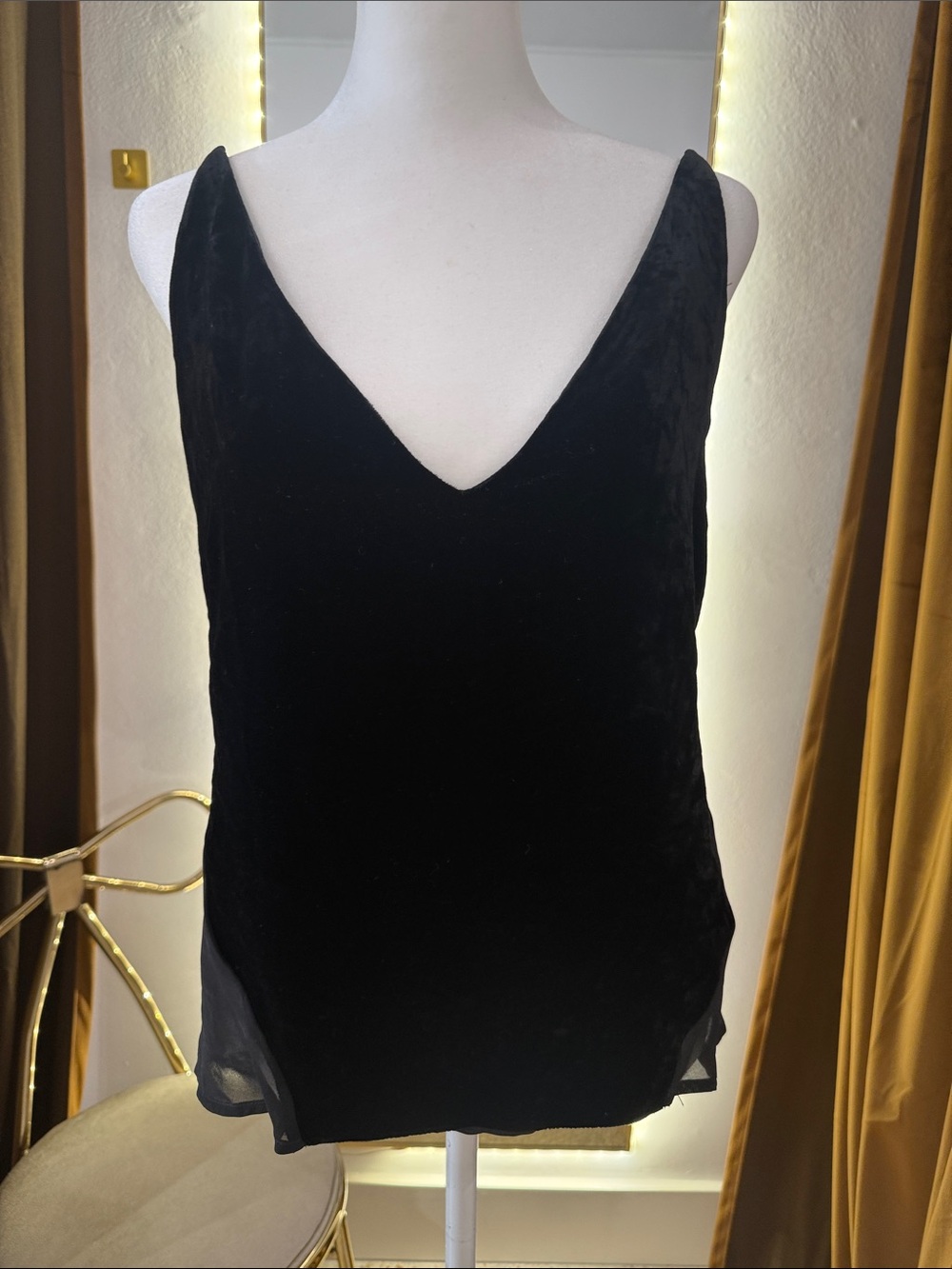 J brand Deep V neck camisole Velvet black